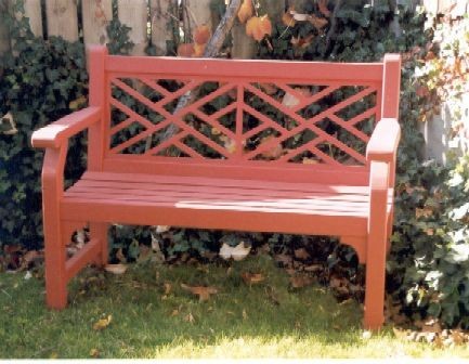3 Foot Outdoor Wood Chippendale Furniture